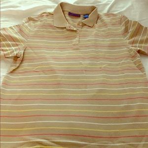 Karen Scott polo type striped shirt